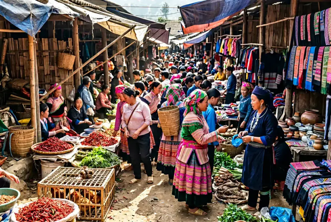 Northern Vietnam ethnic market