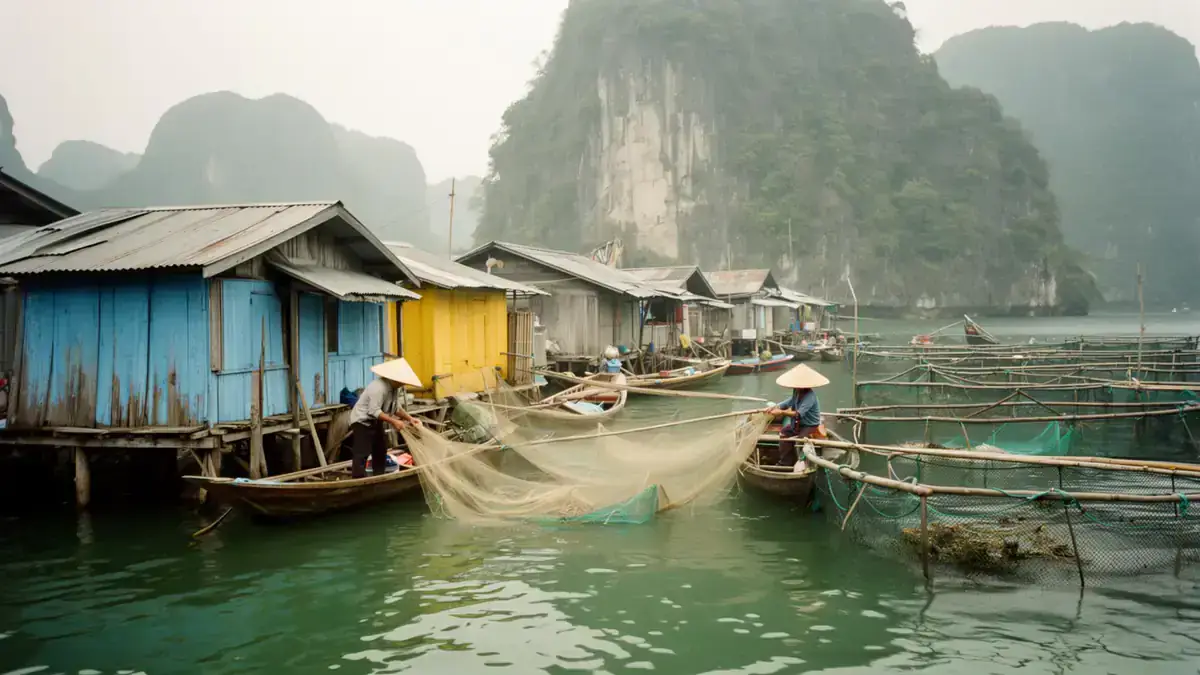 Floating fishing village