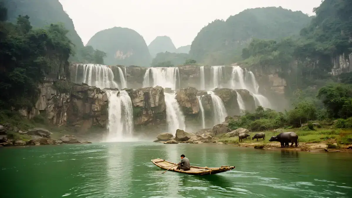 Ban Gioc waterfall on the Vietnam-China border